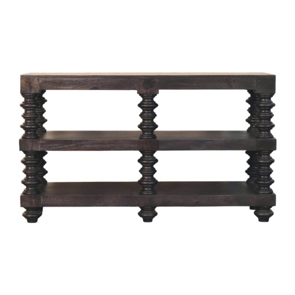 Spindle Shelf Console in Carbon Ash - Image 8