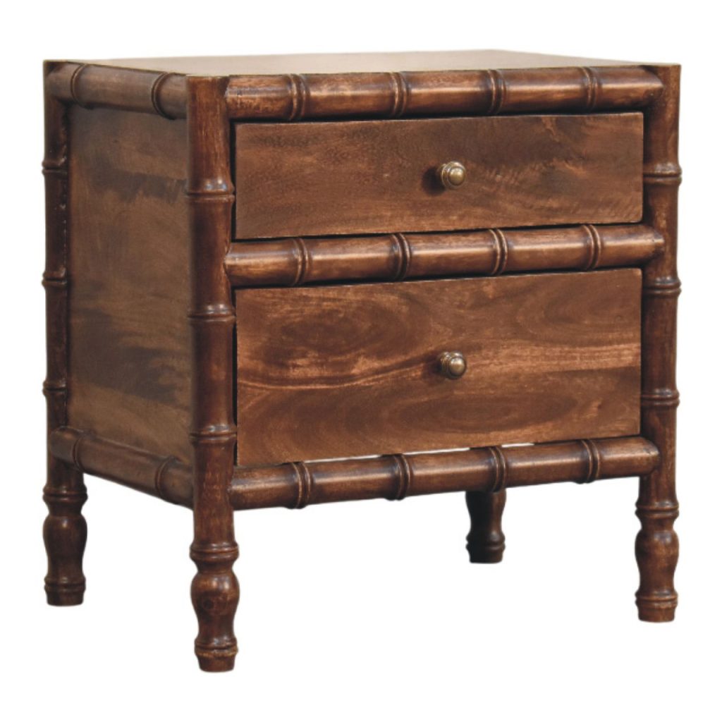 Bamboo Frame Nightstand in Roasted Almond - Image 3