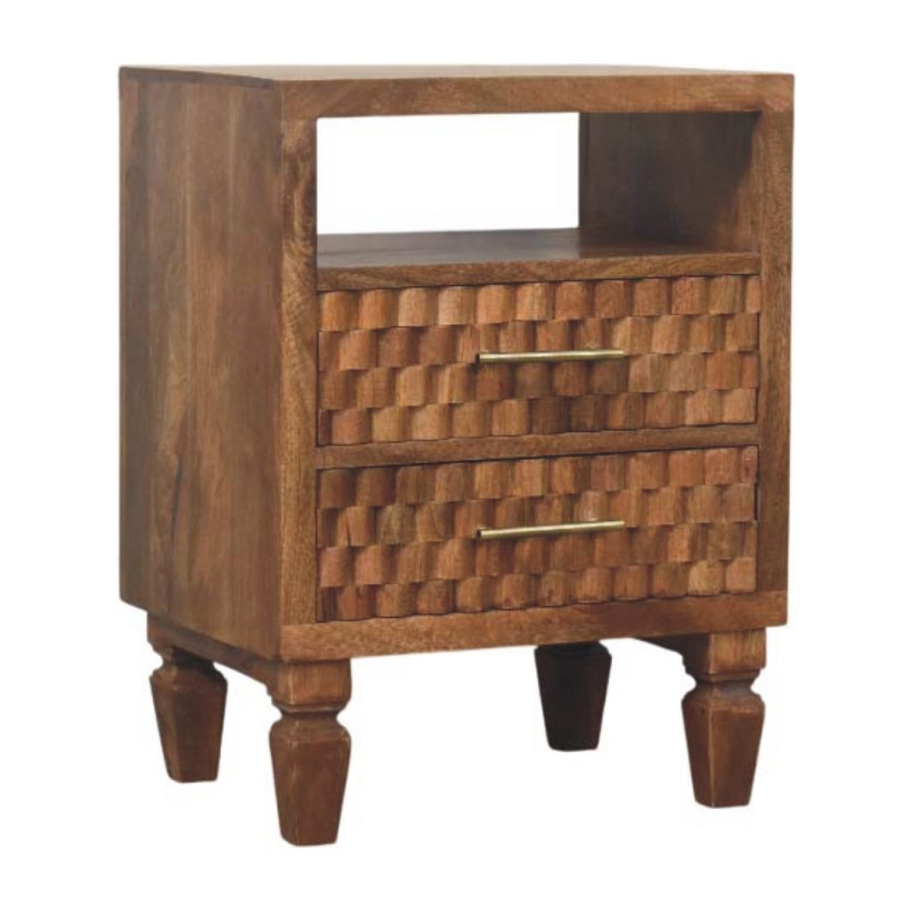 Arno Bedside in Golden Teak - Image 2