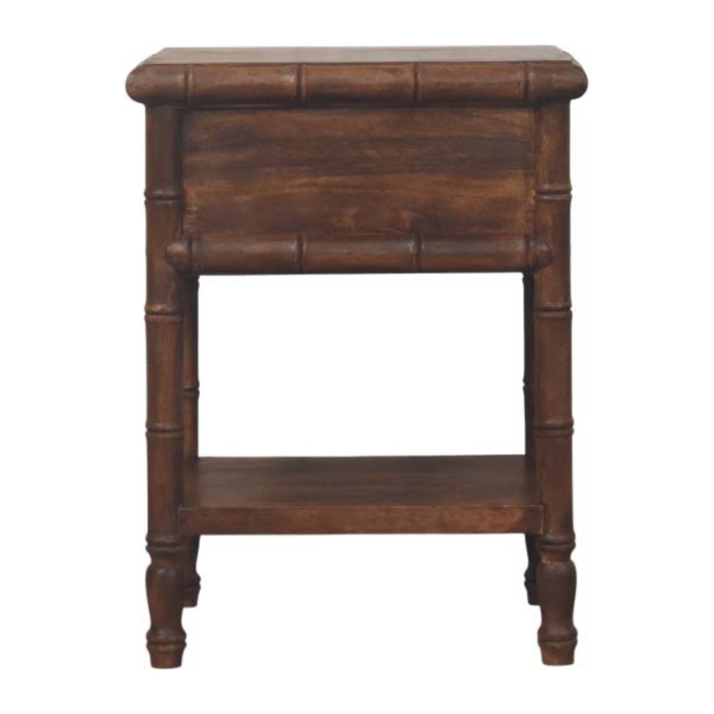 Bamboo Carved Bedside Table - Image 9