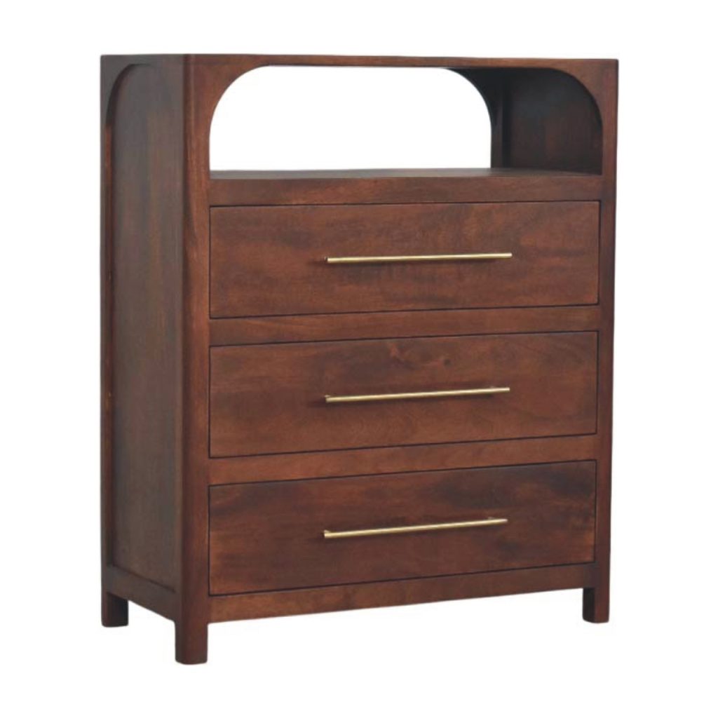 Arched Edge 3 Drawer Chest - Image 3