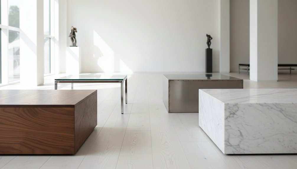 Coffee Table Materials Compared - Wood Glass Metal and Stone ...