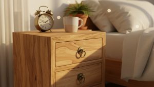 mango wood bedside tables