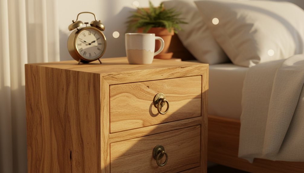 mango wood bedside tables