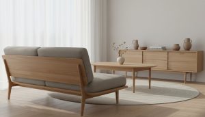 minimalist light wood furniture