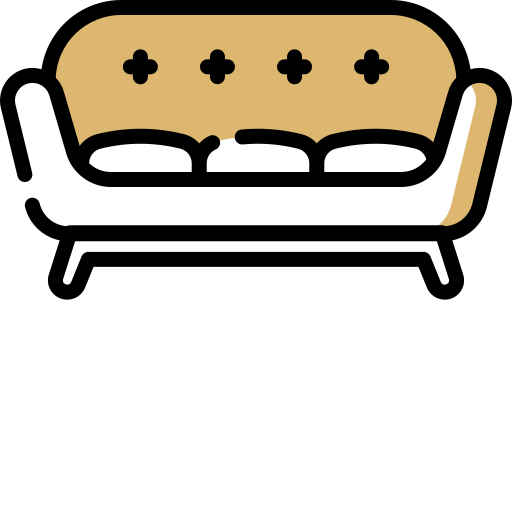 Modern beige and grey sofa illustration